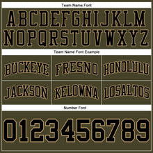 Load image into Gallery viewer, Custom Olive Black-Old Gold Authentic Throwback Salute To Service Basketball Shorts