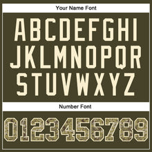 Load image into Gallery viewer, Custom Olive Camo-Cream Authentic Throwback Salute To Service Basketball Jersey