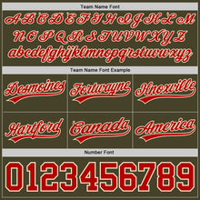 Load image into Gallery viewer, Custom Olive Red-Cream Authentic Throwback Salute To Service Basketball Shorts