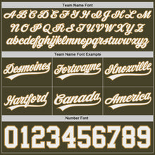 Load image into Gallery viewer, Custom Olive White Old Gold-Black Authentic Throwback Salute To Service Basketball Shorts