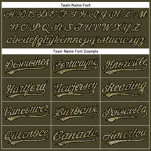 Load image into Gallery viewer, Custom Olive City Cream Pinstripe Camo-Black Authentic Salute To Service Baseball Jersey