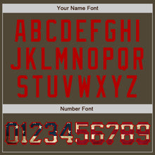 Load image into Gallery viewer, Custom Olive Vintage USA Flag-Red Authentic Salute To Service Baseball Jersey