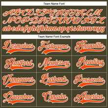 Load image into Gallery viewer, Custom Olive Orange-White Salute To Service Hockey Lace Neck Jersey