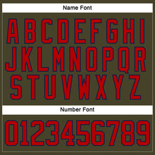 Load image into Gallery viewer, Custom Olive Red-Navy Salute To Service Hockey Lace Neck Jersey