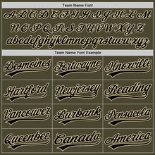 Load image into Gallery viewer, Custom Olive Black-Cream Authentic Throwback Salute To Service Baseball Jersey