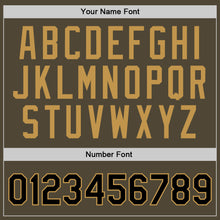 Load image into Gallery viewer, Custom Olive Black-Old Gold Authentic Throwback Salute To Service Basketball Jersey