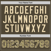 Load image into Gallery viewer, Custom Olive Camo Cream-Black Authentic Throwback Salute To Service Basketball Jersey