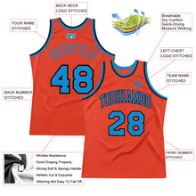 Load image into Gallery viewer, Custom Orange Blue-Navy Authentic Throwback Basketball Jersey