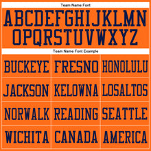 Load image into Gallery viewer, Custom Orange Orange-Navy Mesh Authentic Football Jersey