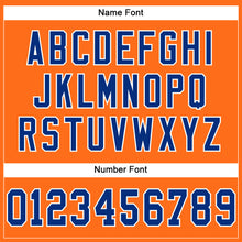 Load image into Gallery viewer, Custom Orange Royal-White Mesh Authentic Football Jersey