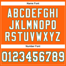 Load image into Gallery viewer, Custom Orange White-Kelly Green Mesh Authentic Football Jersey