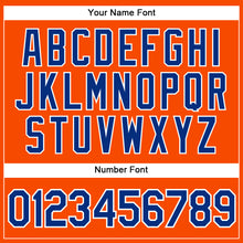 Load image into Gallery viewer, Custom Orange Royal-White Authentic Sleeveless Baseball Jersey