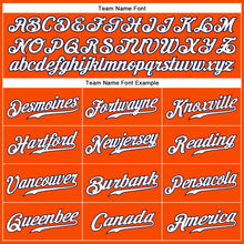 Load image into Gallery viewer, Custom Orange White-Navy Authentic Sleeveless Baseball Jersey