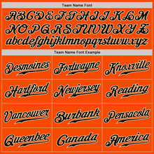 Load image into Gallery viewer, Custom Orange Black Pinstripe Black-Cream Authentic Baseball Jersey