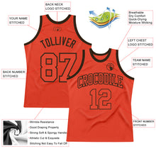 Load image into Gallery viewer, Custom Orange Orange-Brown Authentic Throwback Basketball Jersey