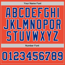 Load image into Gallery viewer, Custom Orange Royal-White Authentic Throwback Basketball Jersey