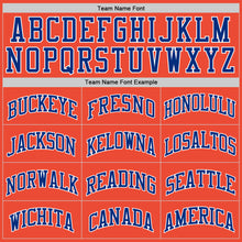 Load image into Gallery viewer, Custom Orange Royal-White Authentic Throwback Basketball Jersey
