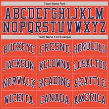 Load image into Gallery viewer, Custom Orange Navy-White Authentic Throwback Basketball Jersey