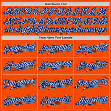 Load image into Gallery viewer, Custom Orange Royal-Black Authentic Baseball Jersey