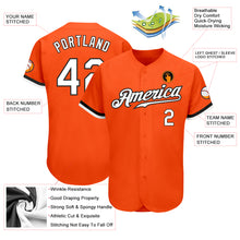 Load image into Gallery viewer, Custom Orange White-Black Authentic Baseball Jersey