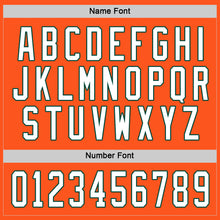 Load image into Gallery viewer, Custom Orange White-Green Hockey Jersey