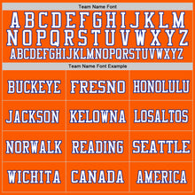 Load image into Gallery viewer, Custom Orange Royal-White Mesh Authentic Football Jersey