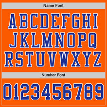Load image into Gallery viewer, Custom Orange Royal-White Mesh Authentic Football Jersey