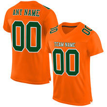 Load image into Gallery viewer, Custom Orange Green-White Mesh Authentic Football Jersey