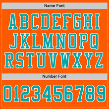 Load image into Gallery viewer, Custom Orange Aqua-White Mesh Authentic Football Jersey