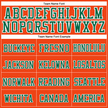 Load image into Gallery viewer, Custom Orange Kelly Green-White Stitched Cuffed Knit Hat