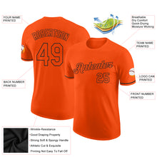 Load image into Gallery viewer, Custom Orange Orange-Black Performance T-Shirt