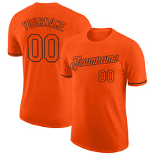 Load image into Gallery viewer, Custom Orange Orange-Black Performance T-Shirt
