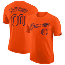 Load image into Gallery viewer, Custom Orange Orange-Navy Performance T-Shirt