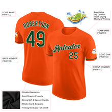 Load image into Gallery viewer, Custom Orange Green-White Performance T-Shirt