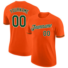 Load image into Gallery viewer, Custom Orange Green-White Performance T-Shirt