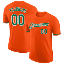 Load image into Gallery viewer, Custom Orange Kelly Green-White Performance T-Shirt