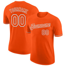 Load image into Gallery viewer, Custom Orange Orange-Gray Performance T-Shirt