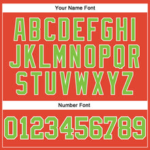 Load image into Gallery viewer, Custom Orange Neon Green-White Authentic Throwback Basketball Jersey