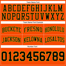 Load image into Gallery viewer, Custom Orange Black-Gold Authentic Throwback Basketball Shorts