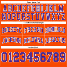 Load image into Gallery viewer, Custom Orange Purple-White Authentic Throwback Basketball Shorts