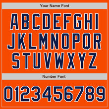 Load image into Gallery viewer, Custom Orange Navy-White Authentic Baseball Jersey