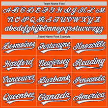 Load image into Gallery viewer, Custom Orange White-Navy Authentic Baseball Jersey