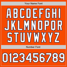 Load image into Gallery viewer, Custom Orange White-Navy Authentic Baseball Jersey