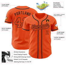 Load image into Gallery viewer, Custom Orange Orange-Black Authentic Baseball Jersey