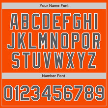 Load image into Gallery viewer, Custom Orange Steel Gray-White Authentic Baseball Jersey