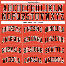 Load image into Gallery viewer, Custom Orange White Pinstripe Brown Authentic Basketball Jersey