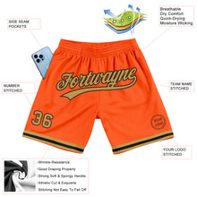 Load image into Gallery viewer, Custom Orange Old Gold-Black Authentic Throwback Basketball Shorts