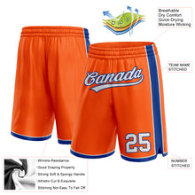 Load image into Gallery viewer, Custom Orange White-Royal Authentic Basketball Shorts