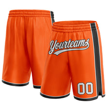 Load image into Gallery viewer, Custom Orange White-Black Authentic Basketball Shorts
