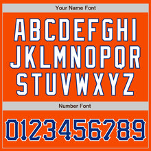 Load image into Gallery viewer, Custom Orange Royal-White Authentic Baseball Jersey